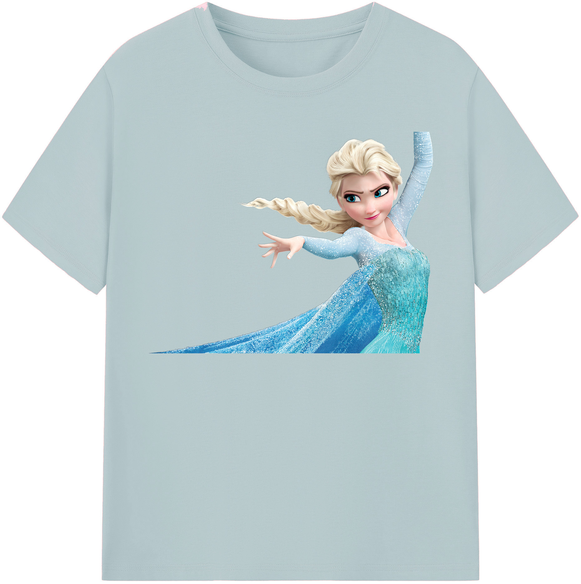 （画像用） アナと雪の女王 アンナ エルサ Frozen Anna Elsa 綿100％半袖Tシャツ（フロントプリント）
